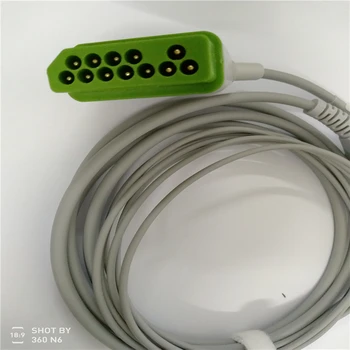 12P Nihon Kohden ЕКГ ЕКГ едно парче автоматична кабел и кабелът за BSM-2301/2353/5100 капаче / скоба / ветеринарен скоба за животни, АГА