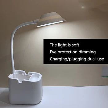 4 Вата Настолна USB лампа Акумулаторна Настолна Лампа със Скоба Легло За Четене на Книги нощна светлина Светодиодна Настолна лампа Настолна Защита на Очите DC5V
