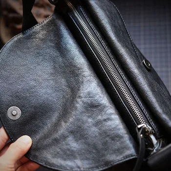 AETOO Висококачествена и оригинална кожена мъжка чанта за крайградски пътувания, мъжки чанти-месинджър приливи и отливи, брандираната чанта-месинджър от телешка кожа на едното рамо, can bg