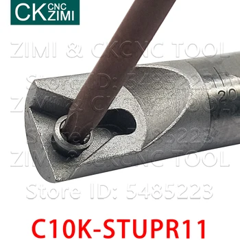 C10K-STUPR11 Вольфрамовая стомана винт тип скучни апликации с вътрешен отвор на Струг Инструменти Притежателя Стоманена Скучни Апликации за TCMT 1102 TPGH 1103