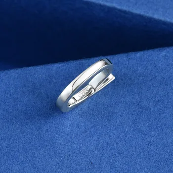 COSYA S925 Стерлинговое Сребро С Високо Съдържание на Въглерод диамантен Пръстен Проста Брошка Универсална Обтегач за Жени Сватба Сватбени Бижута