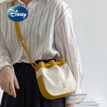 Disney Mickey Нова Оригинална Дамска чанта през Рамо с Модел от Карикатура, Модни Дамски Чанта През Рамо, Луксозна Марка Холщовая Чанта