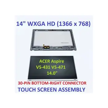 JIANGLUN на Лаптопа с LCD Дисплей, Сензорен Екран възли За ACER Aspire V5-431 V5-471 14,0 WXGA HD 60.M3UN1.003