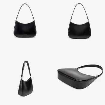 MS Минималистичная Модерна Чанта за Жени от естествена Кожа, Луксозна Дизайнерска Чанта от Телешка Кожа, Дамски Чанта под седлото, на Новост 2023 година
