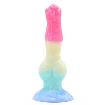ГРУБ ЗВЯР Цветни пенис Вибратор в секс играчка за мъже и жени за секс-машини