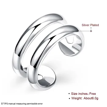 Директно на цена на цена на производителя, отлично качество. Пръстен бижута цвят сребро S925 двухпроводное пръстен R038