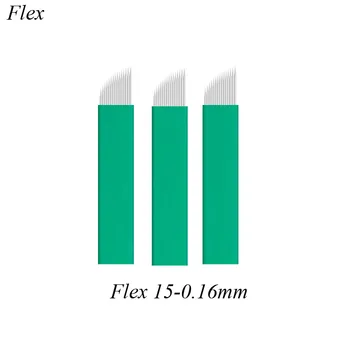 Игла за Микроблейдинга 15 игли 0,16 мм Agujas Microblading Laminas Para Tebori Дръжка За Бродиране се Използва За Грим на Вежди