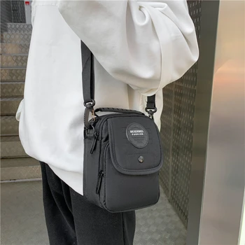 Мини-Мъжка чанта През Рамо, с Висококачествена Мъжка Чанта-Месинджър, богат на функции Найлонова Чанта През Рамо За Момчета, Лек Мъжки Портфейл, Малки Чанти