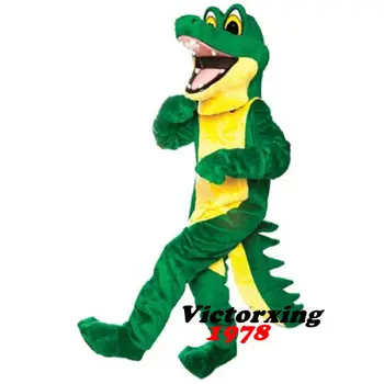 Нова Възрастен Поролоновый Зелен Крокодил Алигатор Вечерни Костюми Талисман Коледен Карнавалните Костюми За Хелоуин За Момичета Талисман Костюм Безплатна Доставка