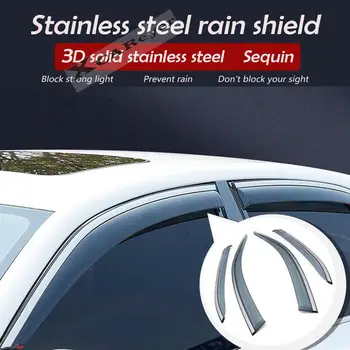 Стикер За Полагане На Купето На Автомобила Пластмасово Стъкло Вятърна Козирка За Защита От Дъжд/Слънце Вентилационна (Противовакуумна) Канална Протектор За Peugeot 301-2019