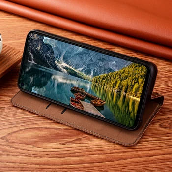 Флип калъф От Естествена Кожа на Крокодил, За XiaoMi Mi 10 10i 10s 10T Pro Case 10T Lite Бизнес-Калъф За вашия Телефон