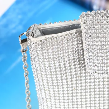 Чанти за Жени 2022 Дизайнерски Луксозни Модни Чанти Bling Bling Пенливи Лъскава Чанта на рамото на Бутикови Дамски Minaudiere